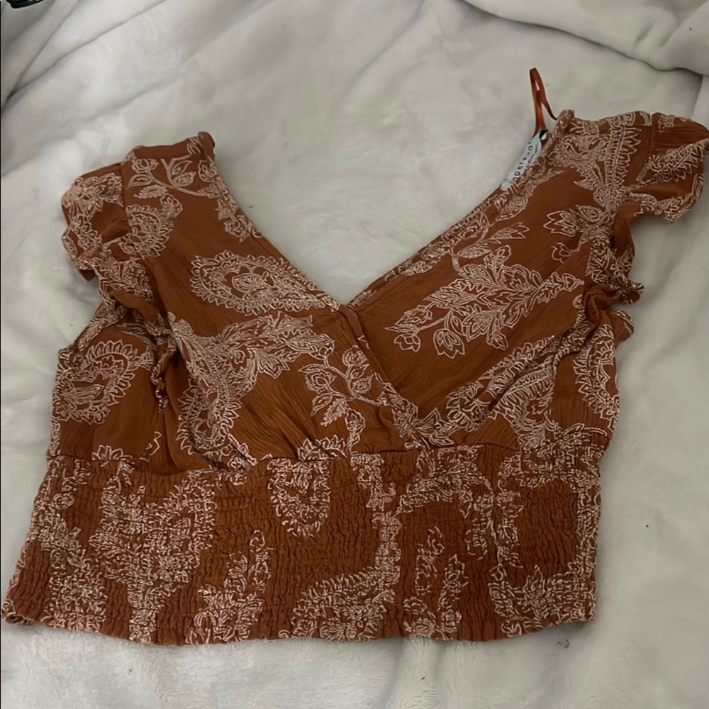 Floral Rust Women's Top